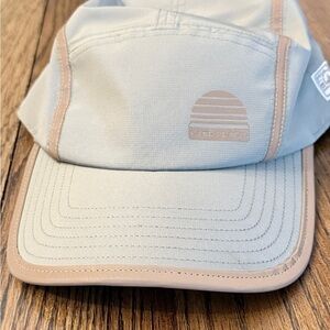 The Game Lake Placid Light Gray and Gold Trim Hat. EUC